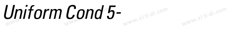 Uniform Cond 5字体转换